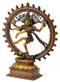 Lord Nataraja Brass Figure in Copper Red Finish 14"