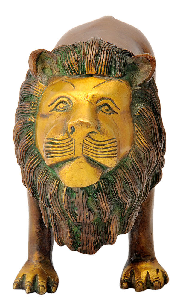 Lion Brass Statue 6.50"L