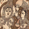 Krishna with Gopis of Vrindavan - Kalamkari Painting