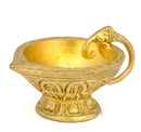 Ornate Elephant Puja Diya in Brass 3.5"