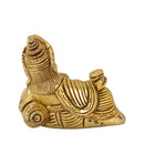 Resting Kuber Brass Statue