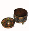 Tibbetan Copper Container with Ashtamangla Symbols