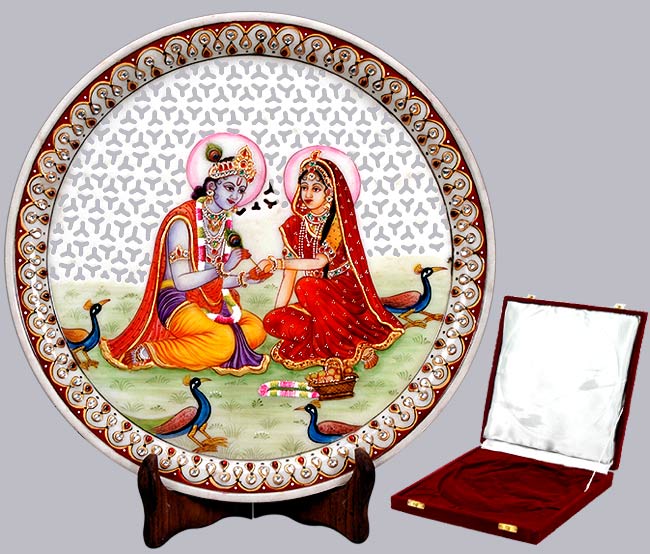 Mesmerized Radha Became Senseless - Marble Saucer