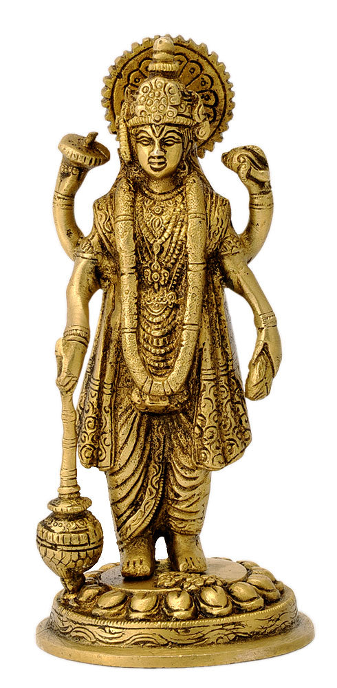 Lord Satya Narayan Vishnu - Brass Statue