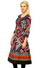 Aztec Design Embroidered Printed Kurta
