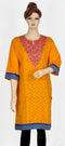 Orange Long Cotton Kurta