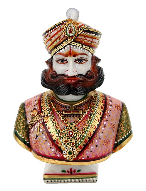 A Rajput King - Marble Sculpture