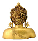 Tranquil Buddha Head Brass Sculpture
