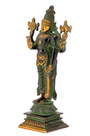 Standing Lord Vishnu - Brass Statue