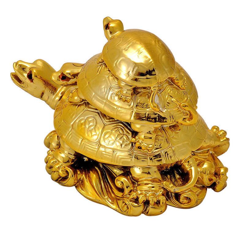 Three Tortise Feng Shui Figurine