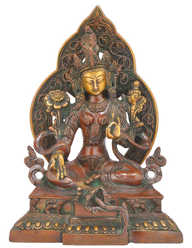 Beautiful Goddess Tara - Brass Sculpture 9.5"