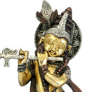 Shri Krishna with Cow Fine Brass Sculpture