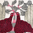 Love Birds Gond Art Painting