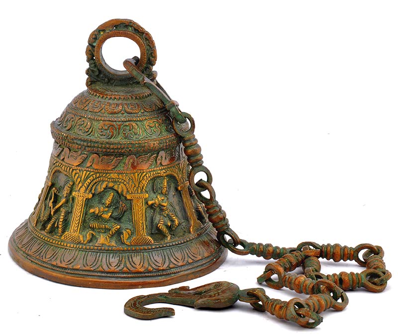Shri Radhe Krishna - Brass Bell