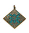 Stone Studded Brass OM Pendant