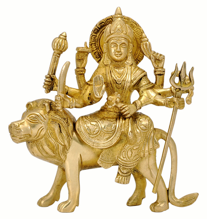 Ma Sherawali Brass Statue