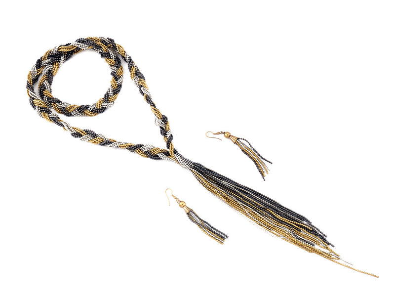 Metallic Knotted Necklace