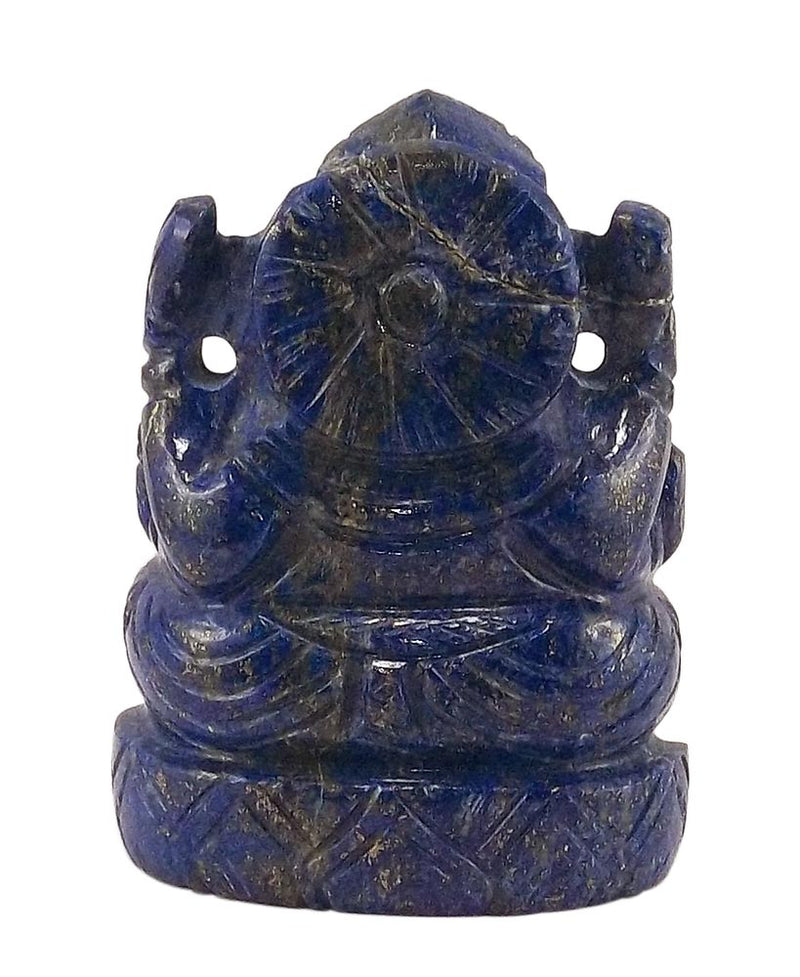 "Gauri Putra Lord Vinayak" Lapis Lazuli Statue 2.75"