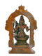 Lord Narasimha with Lakshmi - Brass Statue 7.50"