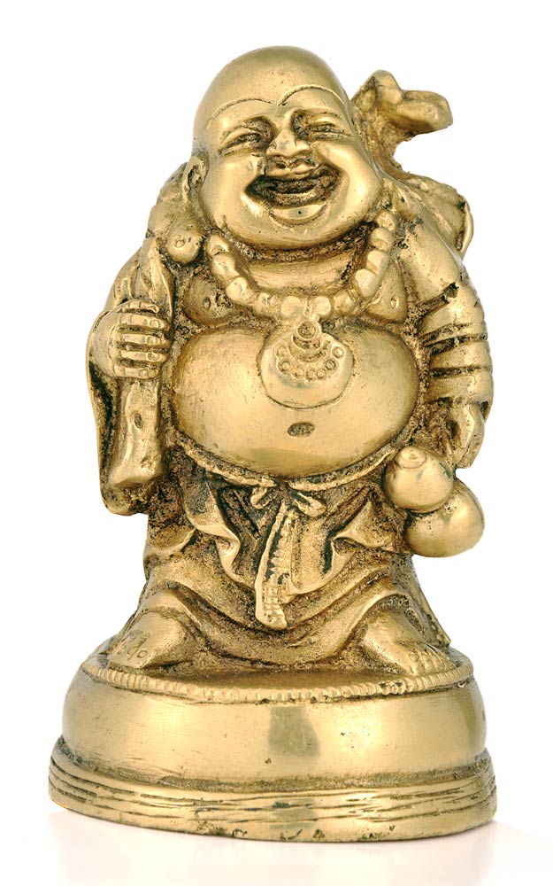 Brass Statuette 'Laughing Buddha'