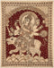 Mata Durga Seated on Lion - Kalamkari Painting