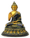 Meditating Half Closed Eyes Buddha Antiquated Figure 13.50"