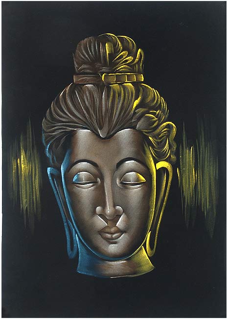 Lord Gautam Buddha - Velvet Painting