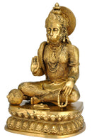 Symbol of Purity and Strength 'Lord Hanuman'  - Brass Statue 14"