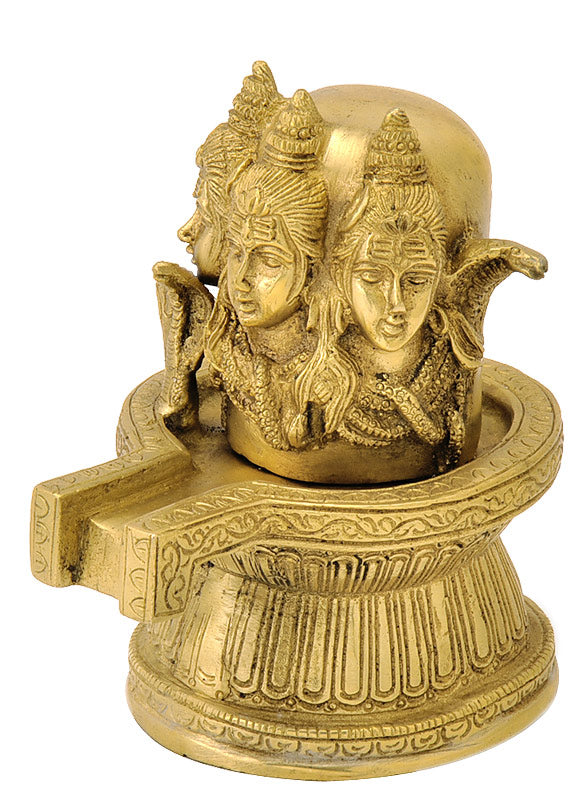 Brass Shiva Mukhalingam 6"
