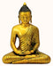 Golden Finish Buddha Meditating Peace Harmony Sculpture