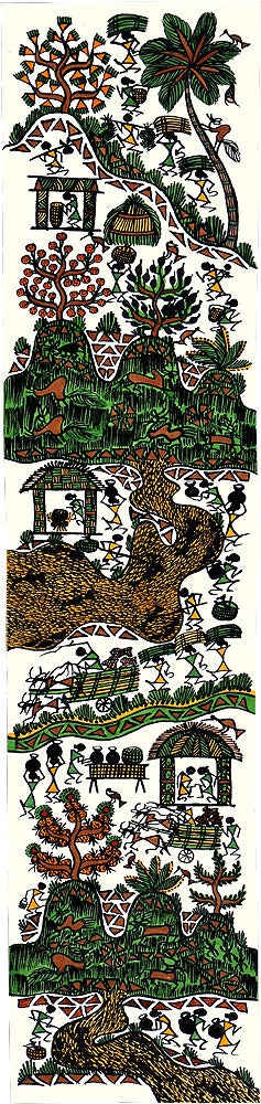 Good Morning - Warli Handmade Painting