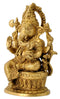 Seated Ekdanta Ganesha - Brass Figure