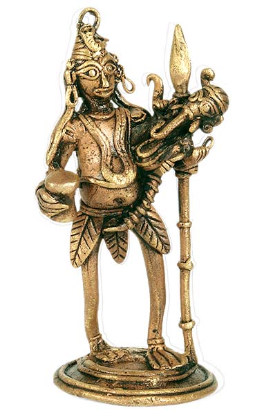 Lord Shiva Holding Baby Ganesha - Lost Wax Statue