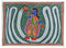 Krishna Masters Kaliya Snake - Madhubani Painting