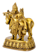 Radha Krishna with Cow