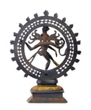 Lord Nataraja - Antiquated Brass Sculpture 11.50"