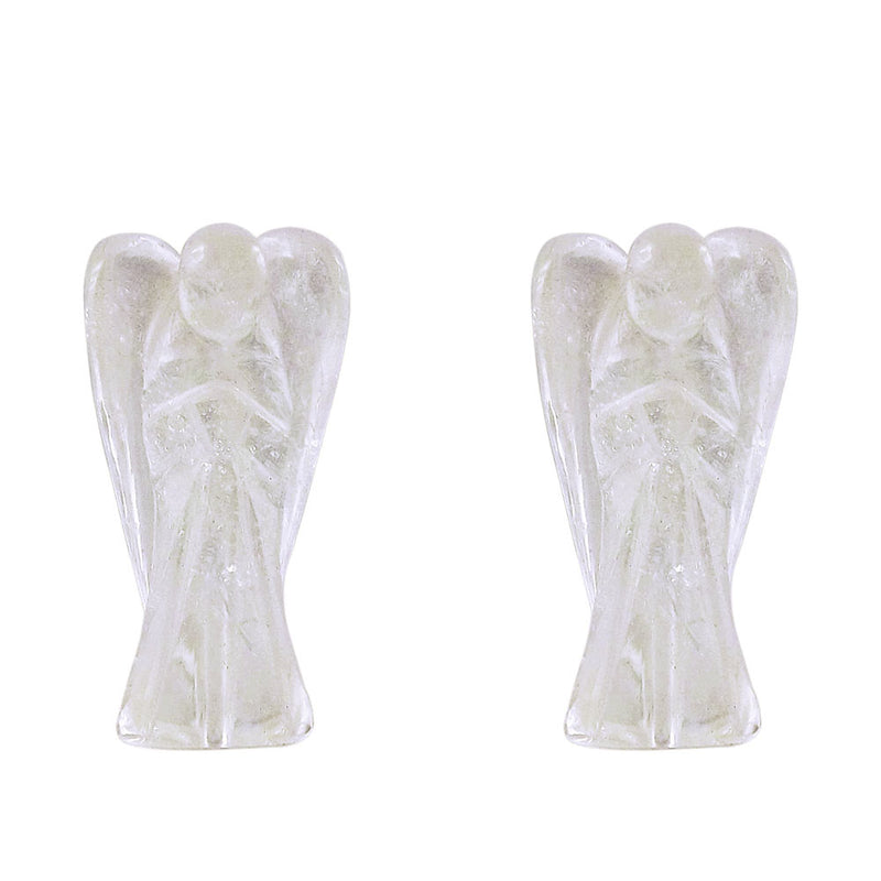 Angels Quartz Crystal Carvings (Set of 2) 2"