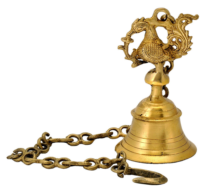 Peacock Hanging Brass Bell