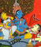 Murli Krishna with Gopis - Pata Painting