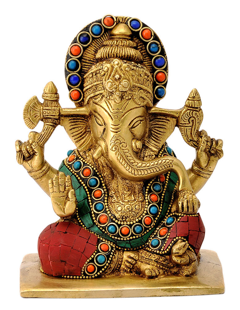 Lord Gajanana Seated Statue