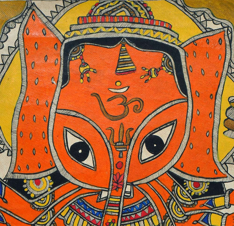 Baby Ganesha - Madhubani Handmade Painting