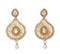 Crystal Stone Studded Golden White Earring