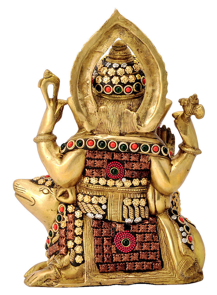 Lord Ganesha Seated on Rat