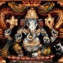 Temple Ganesha - Wood Panel