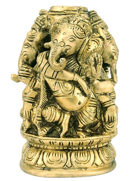 Lord Ganesha Brass Candle Stand