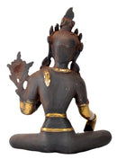 The Savior Goddess Green Tara Brass Sculpture 10"