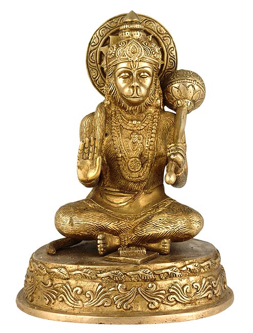 Shree Hanuman - Brass Statue 7"