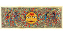 Sun Nature with Radha Krishna - Madhubani Painting