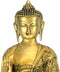 Buddha with 'life of buddha' carving on his robe