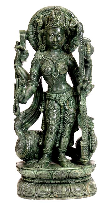 Goddess Saraswati - Stone Sculpture